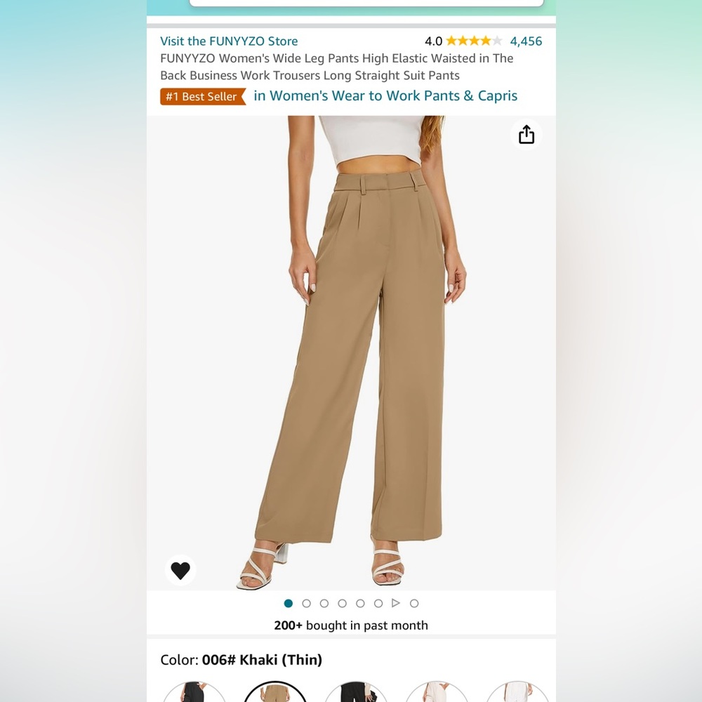 Wide leg trouser from Amazon. Never worn